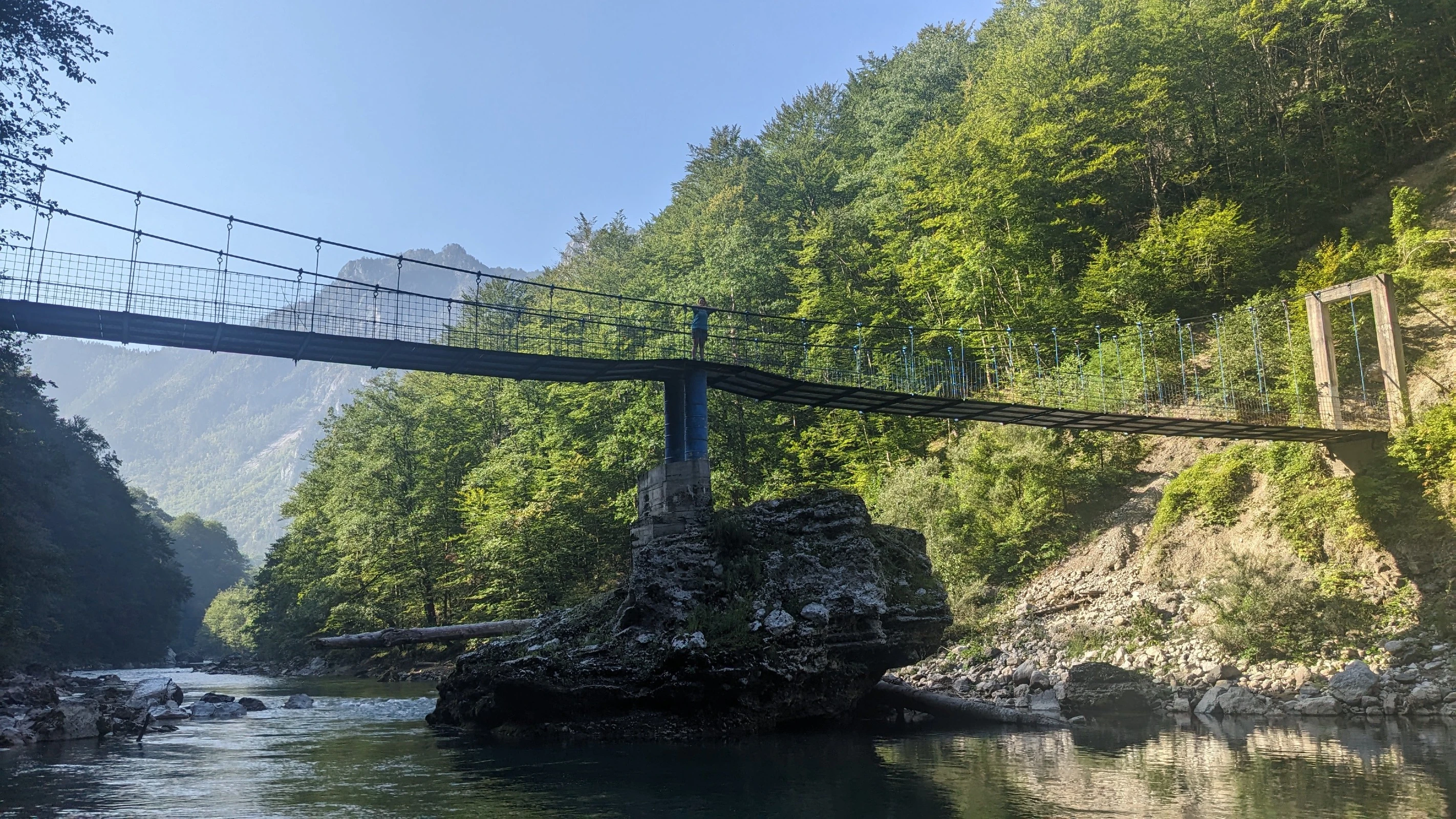 A slightly concerning bridge over the Tara river