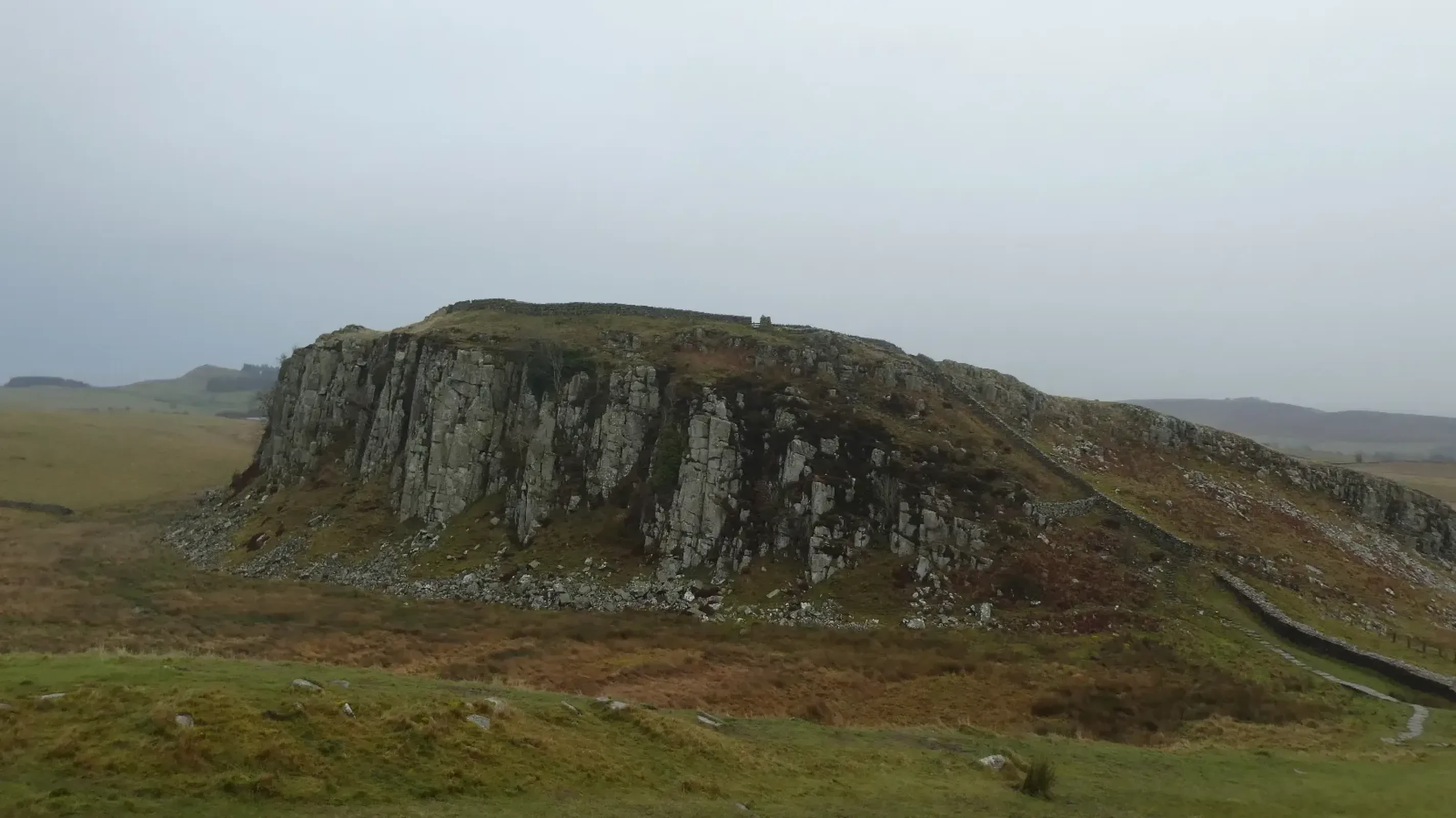 A wall on a cliff