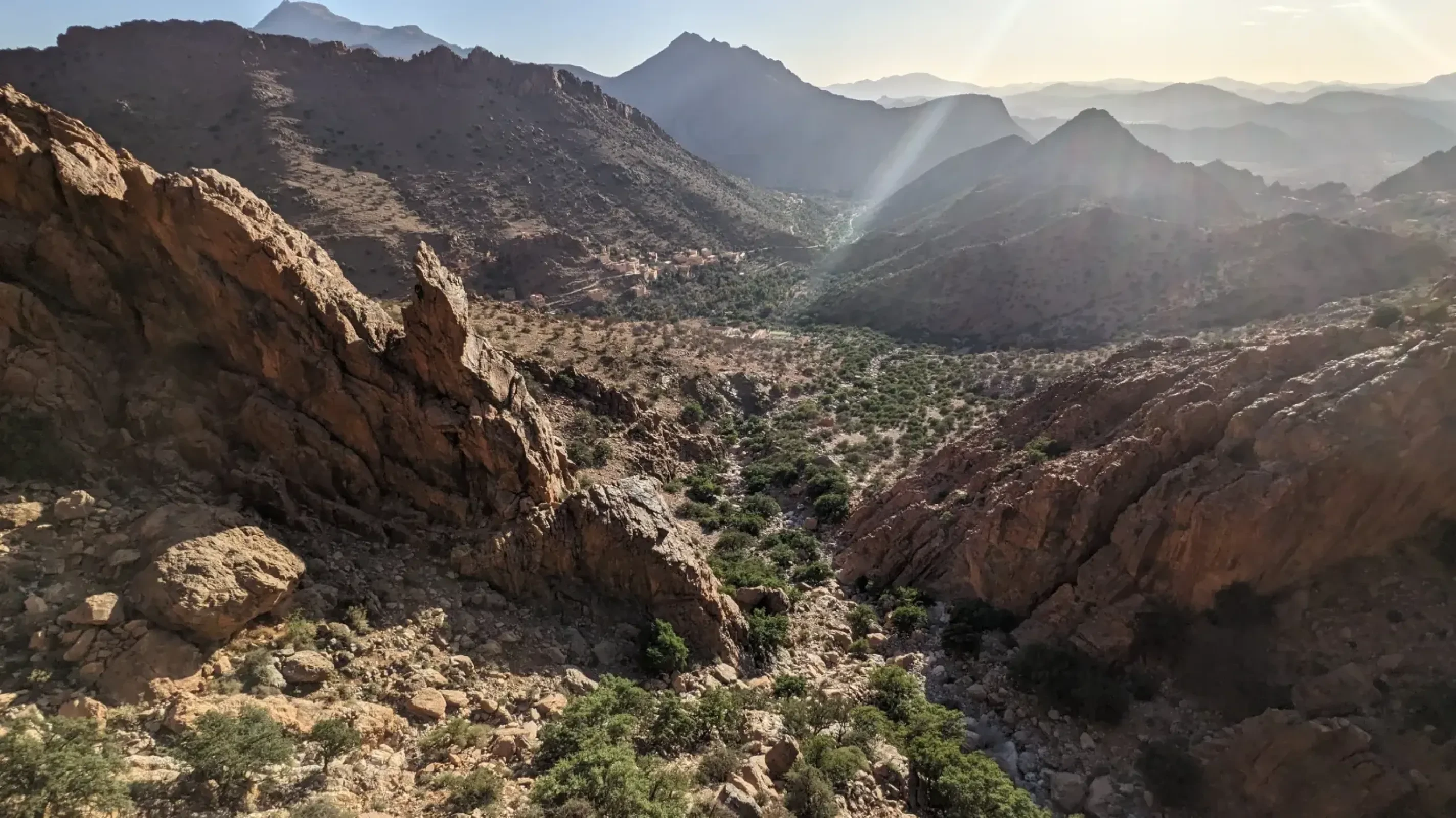 A view from the top at Tizgut gorge