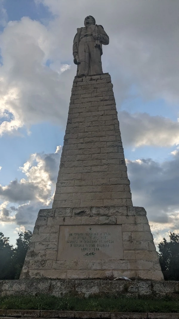 A monument to soldiers who died in the second world war, near Kalen.